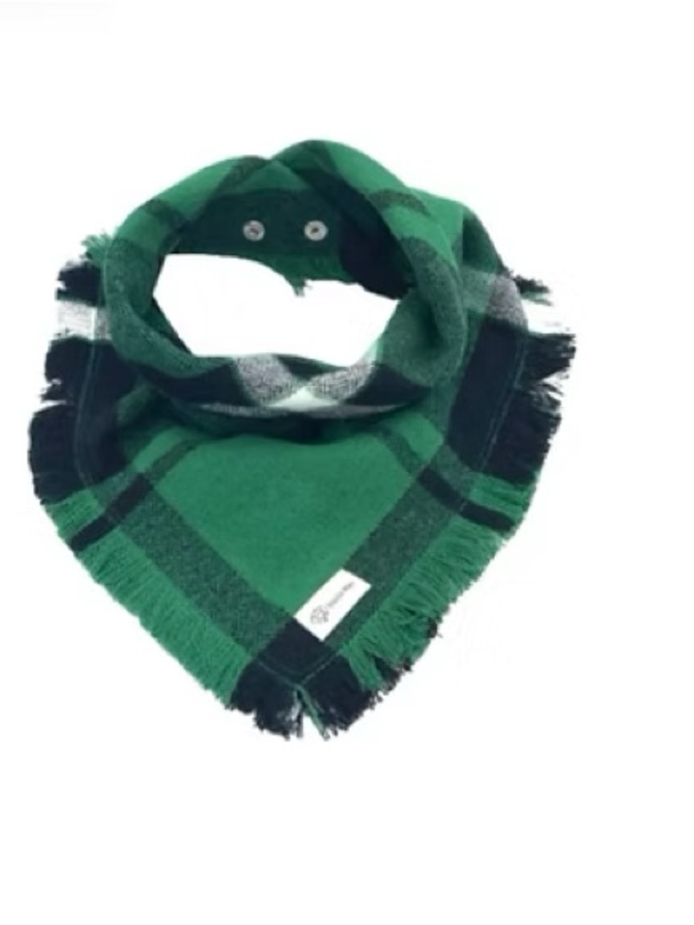 NWT Flannel Snap Dog Bandana Green/Blue SMALL or XXL